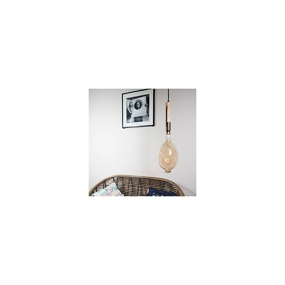 Ampoule Led Giant (bt180) / Vintage Au Verre Ambré, Dimmable, Culot E27, 8w Cons. (60w Eq.), 800 Lumens, Lumière Blanc Chaud