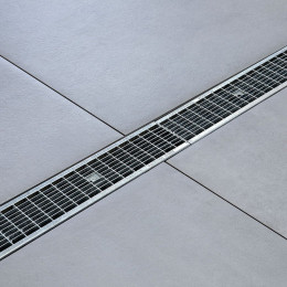 Kit Caniveau Premium 1000x130x150mm + Grille En Acier Galva Anti-talon B125