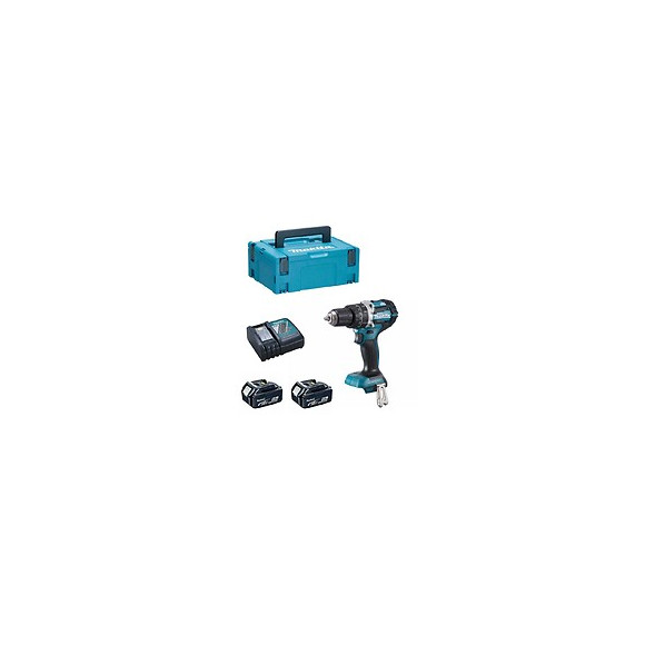 Perceuse À Percussion Makita Dhp484rtj (2 X 5,0 Ah Dc18rc Makpac 2)