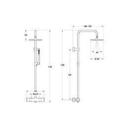 Colonne Douche Thermostatique Toobi Douchette 1 Jet Chrome