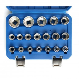 Dcraft - Jeu De Douilles Torx - 19 Pièces - Set De Douilles Professionnel En Valise - Bleu