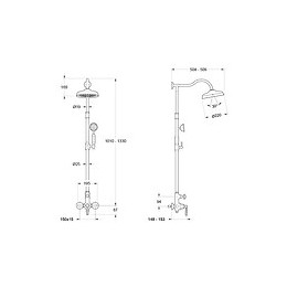 : Colonne De Douche Cleo, Or Beige