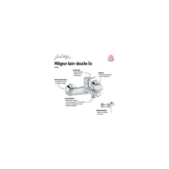 Mitigeur Bain Et Douche Économique Eo Prêt À Installer