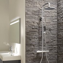 Colonne Douche Thermostatique Toobi Douchette 2 Jets Chrome