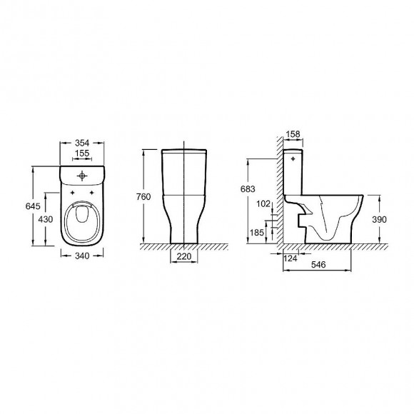 Wc À Poser Sans Bride Struktura + Abattant