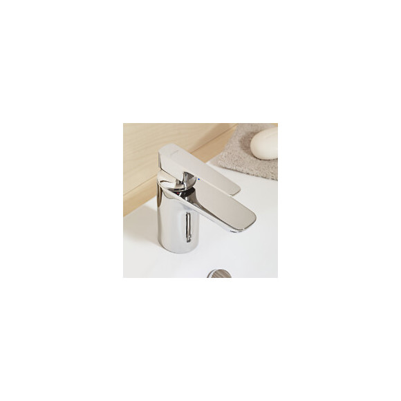Mitigeur Lavabo Aleo+ Chrome, Avec Systeme De Vidage
