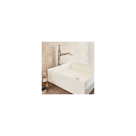 Mitigeur Lavabo - Modèle Haut - Avec Flexibles D Alimentation Cleo, Chrome