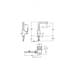 Mitigeur Lavabo Bec Tube Aleo+ Chrome