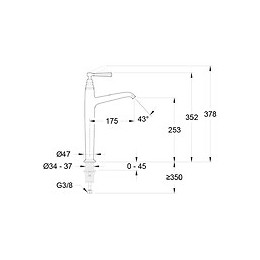 Mitigeur Lavabo - Modèle Haut - Avec Flexibles D Alimentation Cleo, Chrome