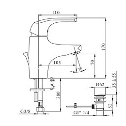 Mitigeur Lavabo Nateo Chrome