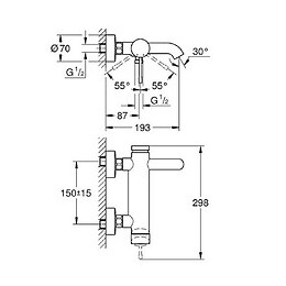 Mitigeur Monocommande Bain / Douche Essence, Chrome