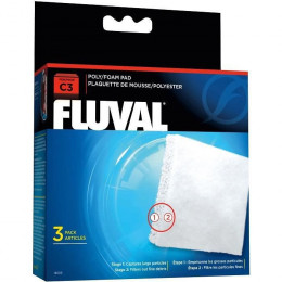 Fluval Plaquette Mousse/polyester C3,3unite - Pour Poisson
