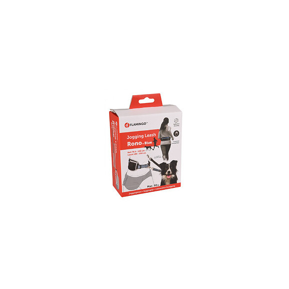Laisse Et Ceinture Ventrale Rono Pour Le Jogging. Bleu . Pour Chien. - Flamingo Pet Products - Fl- 519569