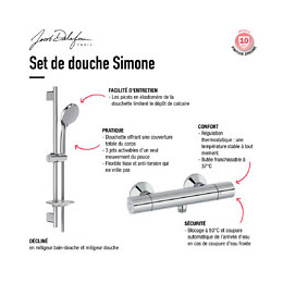 Mitigeur Thermostatique Douche Avec Set De Douche Simone