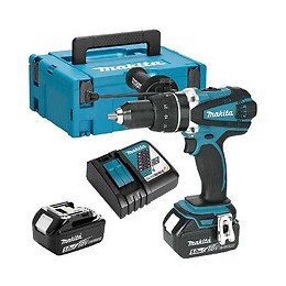 Perceuse Visseuse À Percussion Makita Dhp458rtj 18 V Li-ion 2 X 5.0 Ah
