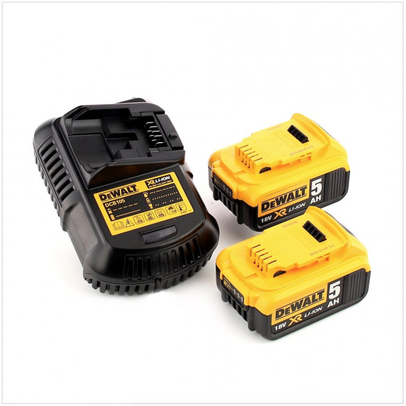 Taladro Percutor Compacto Sin Escobillas 18v Con 2 Baterías 5,0ah Dewalt