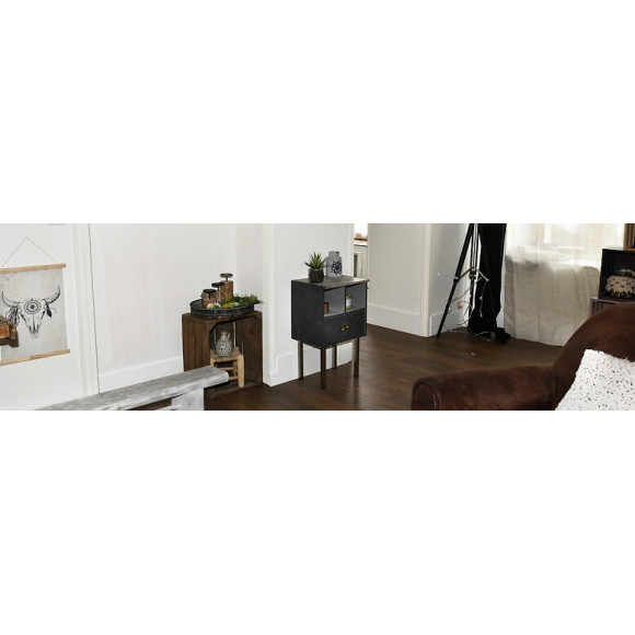 Pied Table Basse Carré Hettich Fixe Acier Chromé Gris