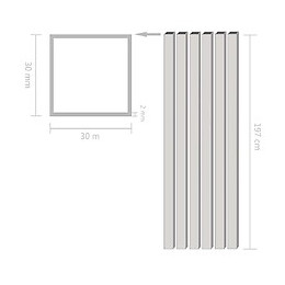 Tube Avec Section Carrée Aluminium 6 Pcs 2 M 30x30x2 Mm - Quincaillerie/consommables De Construction/consommables De Maçonner