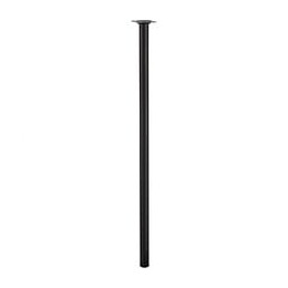 Pied De Table Cylindrique Fixe Acier Époxy Noir, 80 Cm