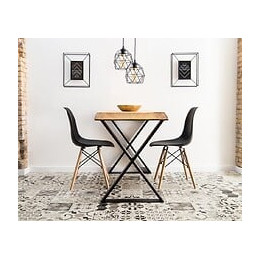 Pied Meuble Design Rei Fixe Métal Brut Noir