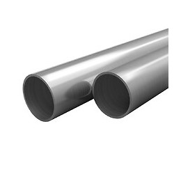 Tube Rond Acier Inoxydable 2 Pcs V2a 2 M Ø40x1,8 Mm - Quincaillerie/consommables De Construction/consommables De Maçonnerie -