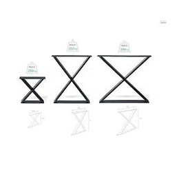 Pied Meuble Design Rei Fixe Métal Brut Noir