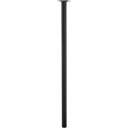 Pied De Table Cylindrique Fixe Acier Époxy Noir, 80 Cm