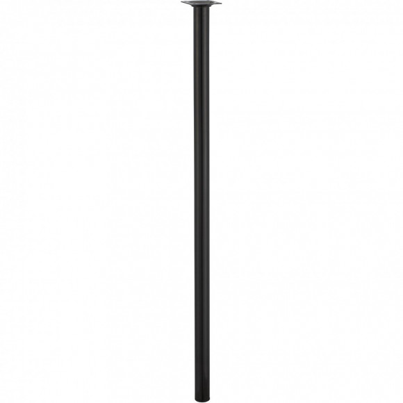 Pied De Table Cylindrique Fixe Acier Époxy Noir, 80 Cm