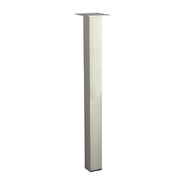 Pied De Table Carré Réglable Acier Brossé Gris, De 70 À 73 Cm