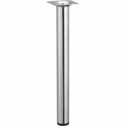 Pied Table Basse Cylindrique Hettich Fixe Acier Chromé Gris