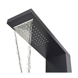 Système De Panneau De Douche Aluminium Mat Noir -
