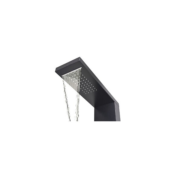Système De Panneau De Douche Aluminium Mat Noir -