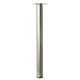 Pied De Table Basse Carré Fixe Acier Brossé Gris, 40 Cm