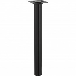Pied De Table Basse Cylindrique Fixe Acier Époxy Noir, 30 Cm