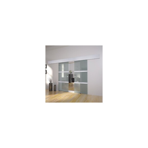 Porte Double Coulissante Verre - Transparent