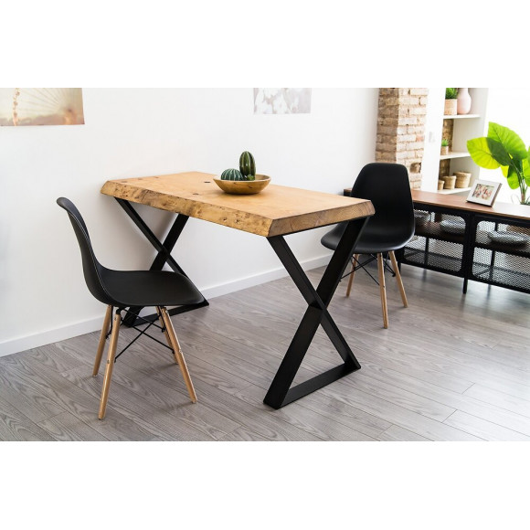 Pied Meuble Design Rei Fixe Métal Brut Noir