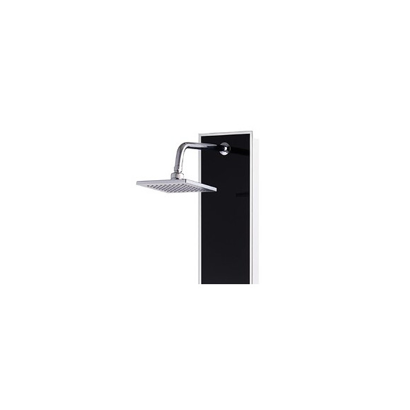 Panneau De Douche Verre 18 X 42,1 X 120 Cm Noir - Pièces De Douches - Jets Pour Baignoires Et Douches -