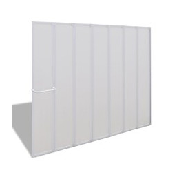 Pare Baignoire À 7 Volets Avec Porte-serviettes 140 X 168 Cm -