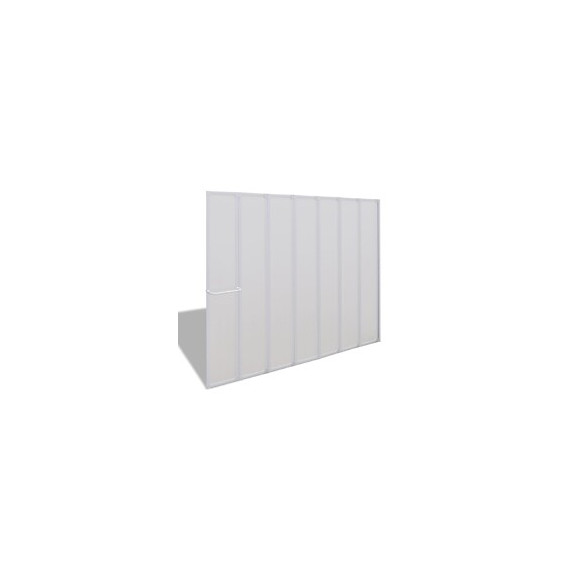 Pare Baignoire À 7 Volets Avec Porte-serviettes 140 X 168 Cm -