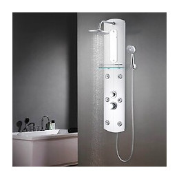 Panneau De Douche 25 X 43 X 120 Cm Argenté - Pièces Et Matériel De Plomberie - Pièces De Douches - Jets Pour Baignoires Et 