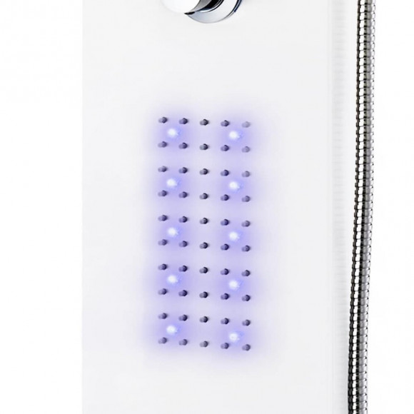 Panneau De Douche Aluminium 20 X 44 X 130 Cm Blanc - Pièces De Douches - Jets Pour Baignoires Et Douches -