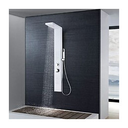 Système De Panneau De Douche Aluminium Mat Blanc -