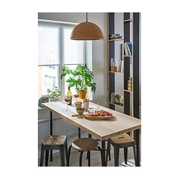 Pied De Table Carré Fixe Acier Époxy Noir, 80 Cm