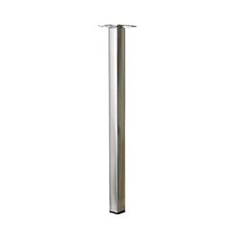 Pied De Table Basse Carré Fixe Acier Brossé Gris, 40 Cm