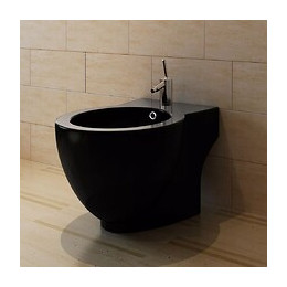 Set De Cuvette Et Bidet Céramique Noir - Noir