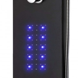 Panneau De Douche Aluminium 20 X 44 X 130 Cm Noir - Pièces De Douches - Jets Pour Baignoires Et Douches -