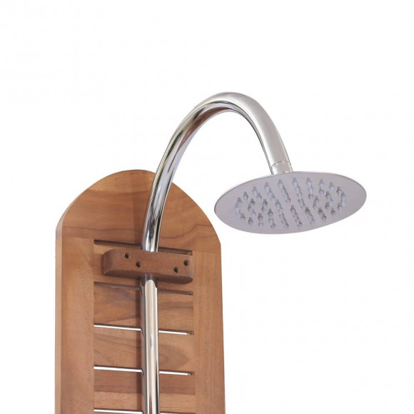 Douche De Jardin Teck Massif 70 X 75 X 204 Cm - Brun - Équipements Sanitaires - Cabines Et Kits De Douche - Brun - Brun