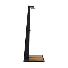 Douche De Jardin Résiné Tressée Wpc - Noir - Équipements Sanitaires - Cabines Et Kits De Douche - Noir - Noir