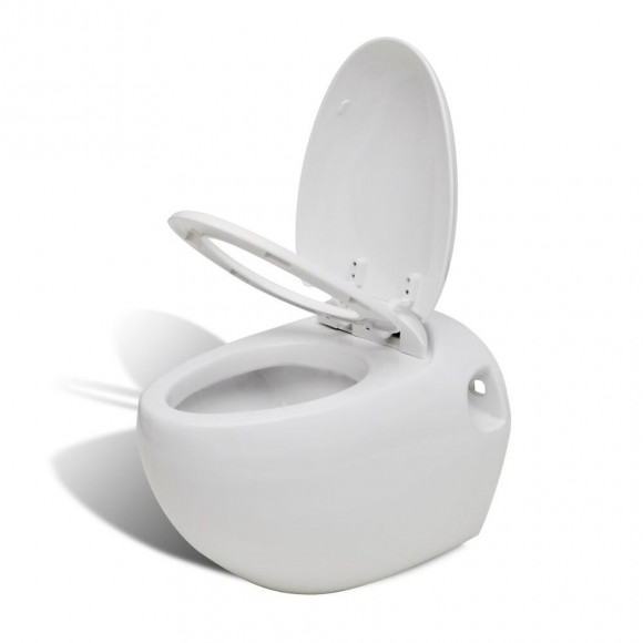 Cuvette Wc Suspendue Et Bidet Suspendu En Céramique Blanc - Blanc