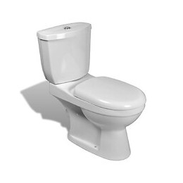 Cuvette Avec Abattant Moderne Et Réservoir De Chasse Blanc - Blanc